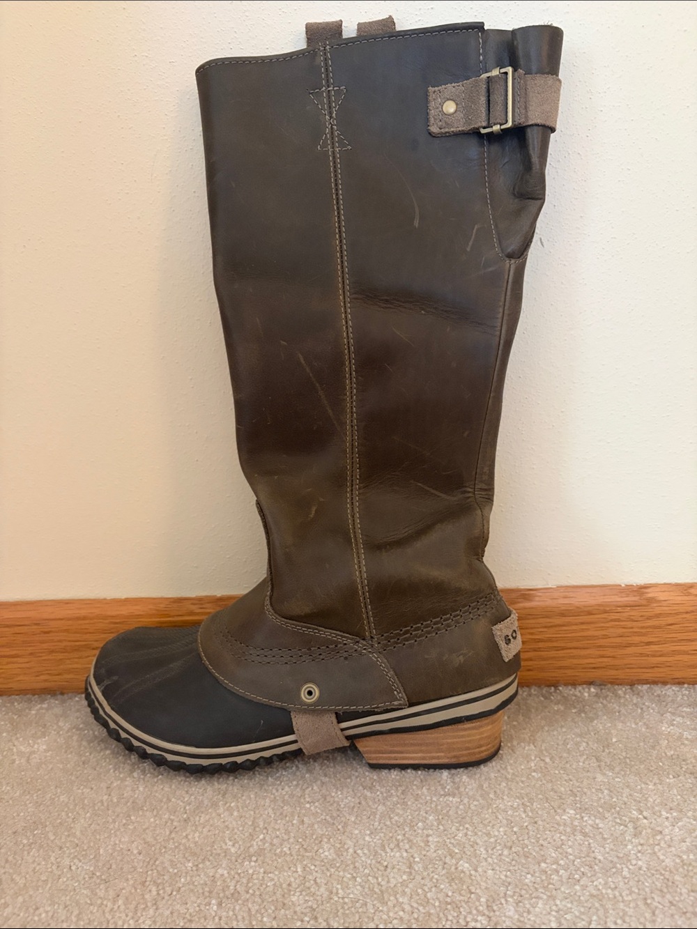 Sorel Brown Tall Leather Waterproof Boot